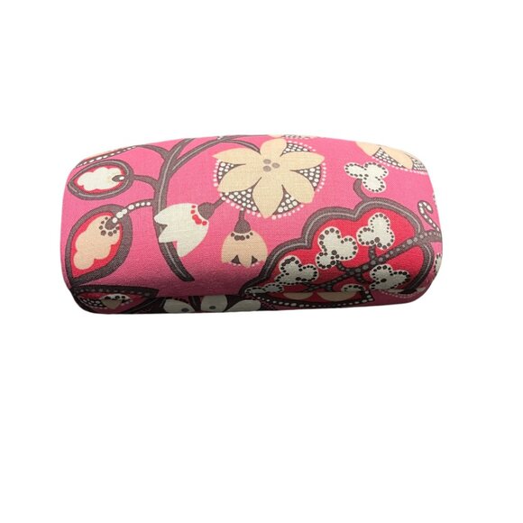 VERA BRADLEY Hard Shell Sunglass Eye Glass Clam Shell Case Pink Floral - Picture 2 of 10